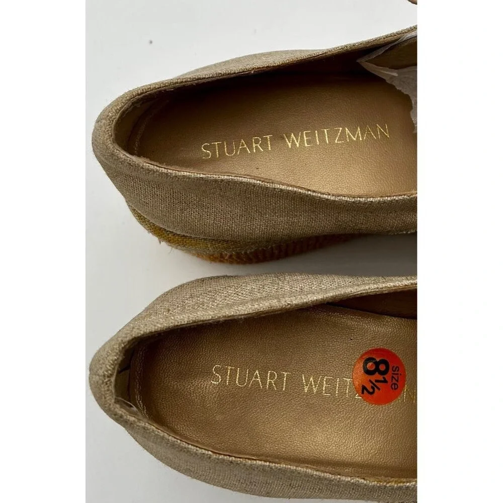 Stuart Weitzman Platform Oxfords Women 8.5 Beige Espadrille‎ Resort Core Spain